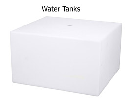 RV water tanks with free fitting placement